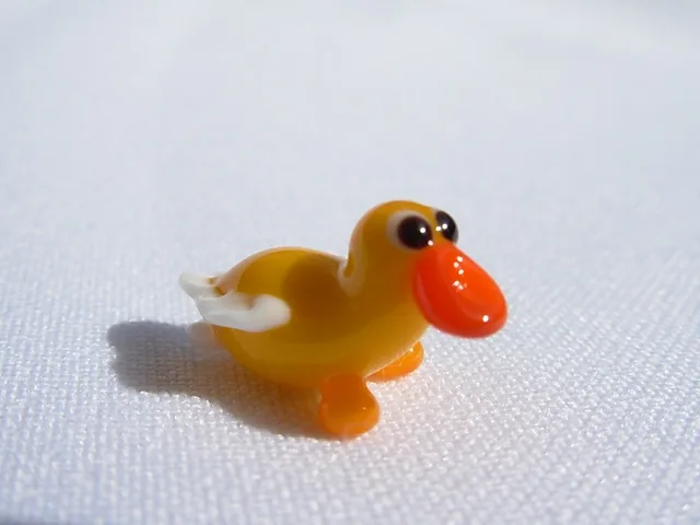 Skleněná figurka kačenky
