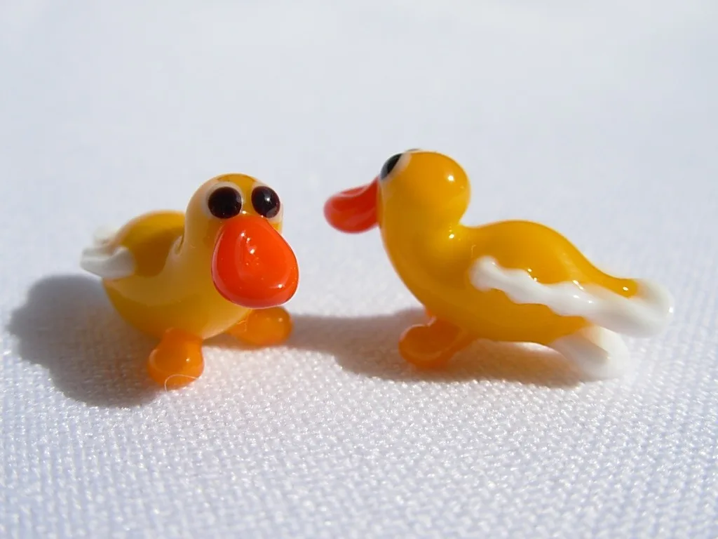 Skleněná figurka kačenky