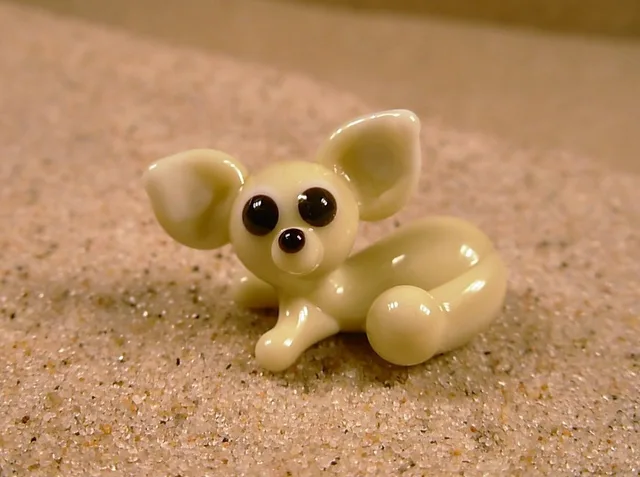 Skleněná figurka fenka