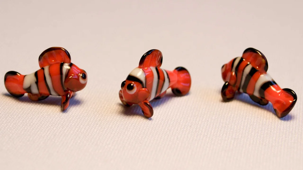 Skleněná figurka rybky Nemo
