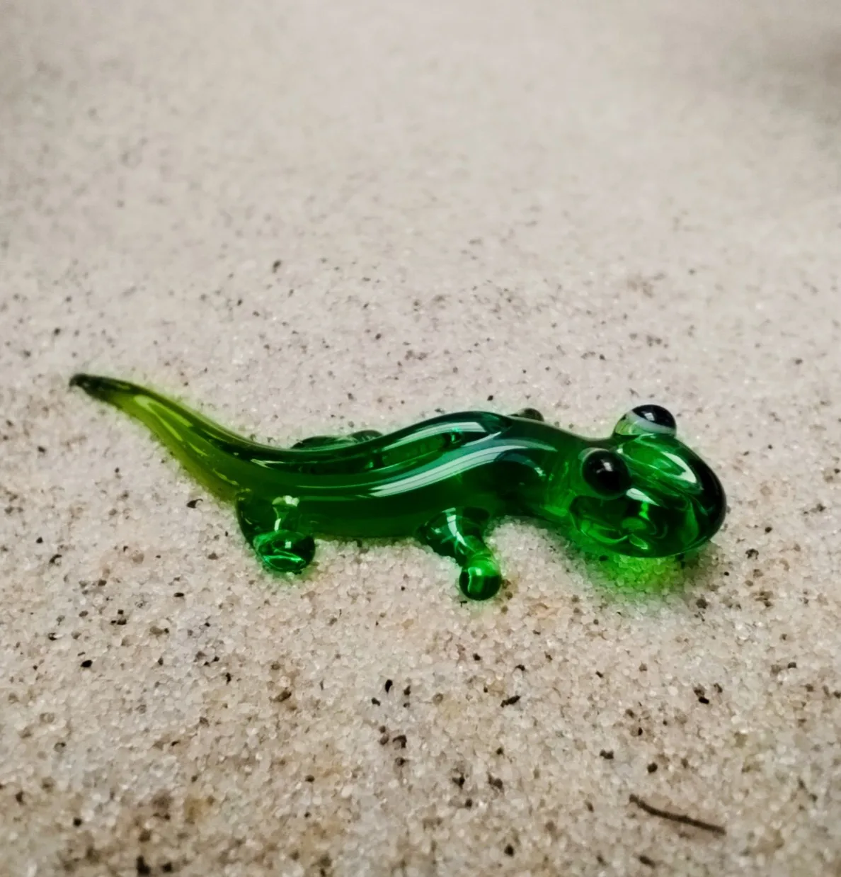 Skleněná figurka ještěrky